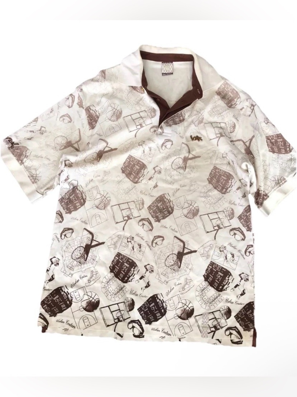 Bare Fox One Color One Nation Basketball Mens Polo Shirt 3XL / XXL